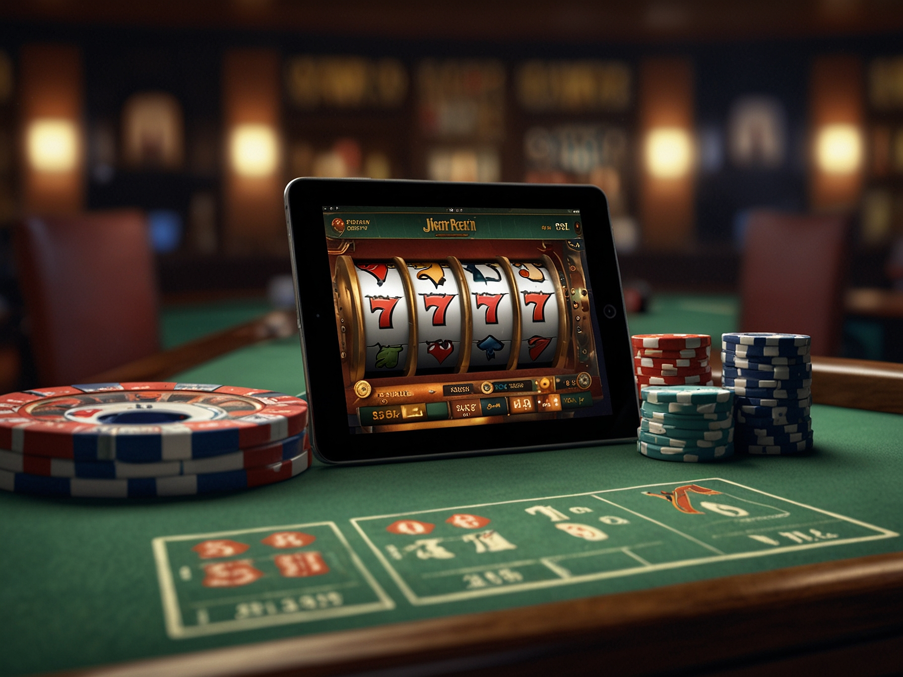 Slots and live dealer interface on multiple devices