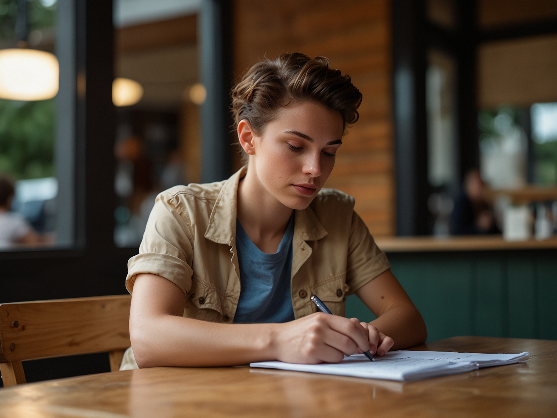 Person completing registration on mobile