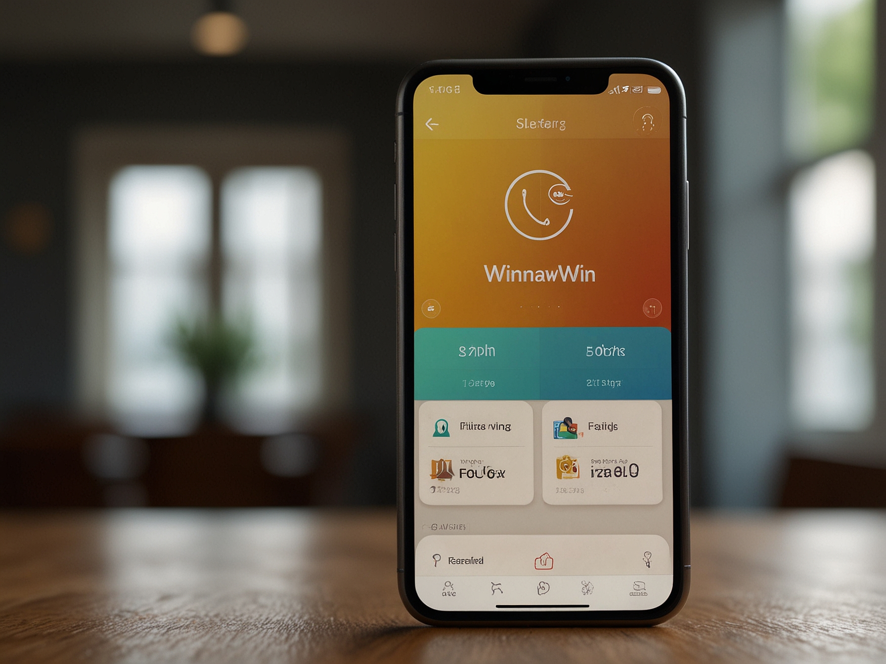 App features screenshot with push notification