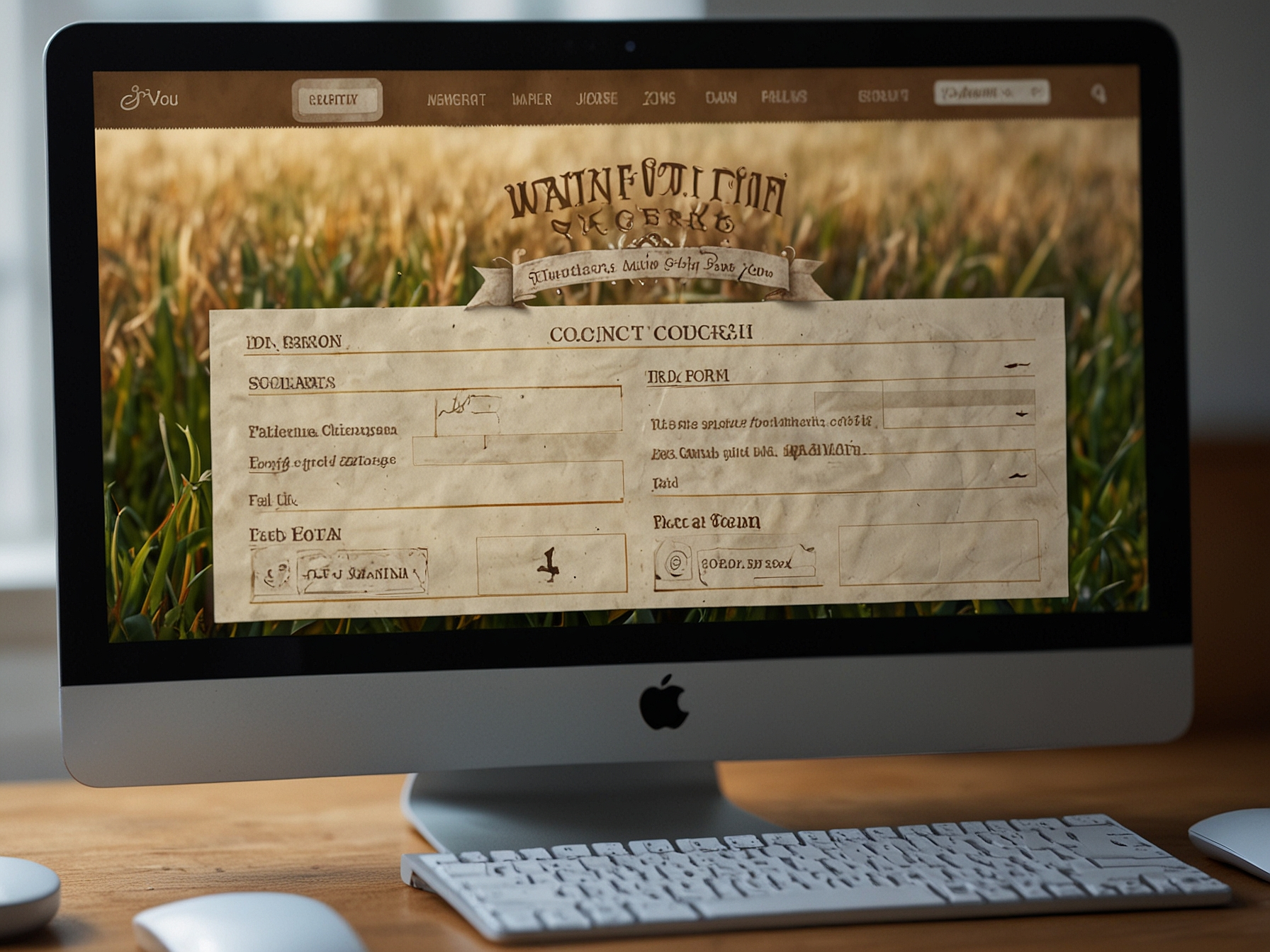 Registration form on desktop and mobile